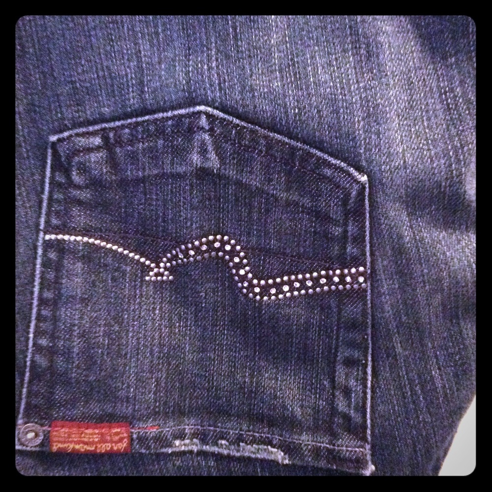 7 for All Mankind Swarovski Crystal Bootcut Jeans